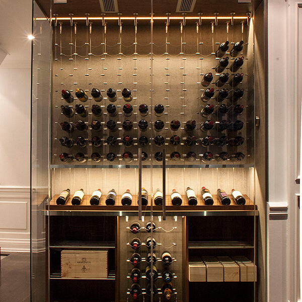 Cable Wine Racks in Combo With Wood Racks
